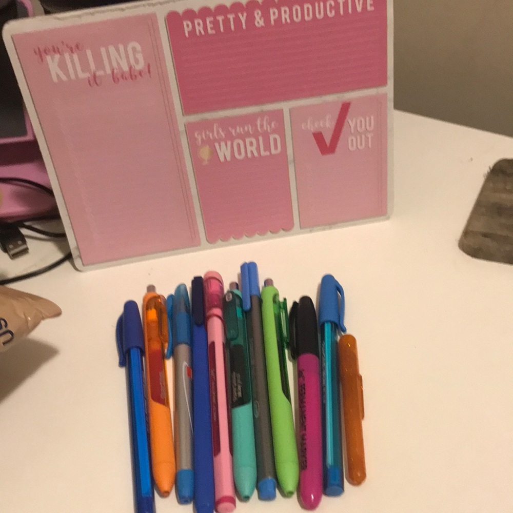 Assorted Colorful Pens and Stationary Bundle